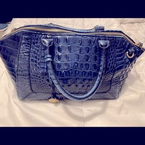 Navy Brahmin Medium size shoulder bag